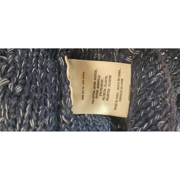 ANTHROPOLOGIE MOTH hooded sweater sleeveless ivory navy ombre frayed woman M/L - Picture 5 of 6